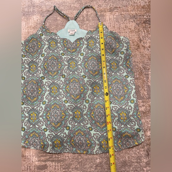 J Crew Factory Scalloped Cami Top Tank Women’s Size 8 Lined Style H4921 - Picture 6 of 7